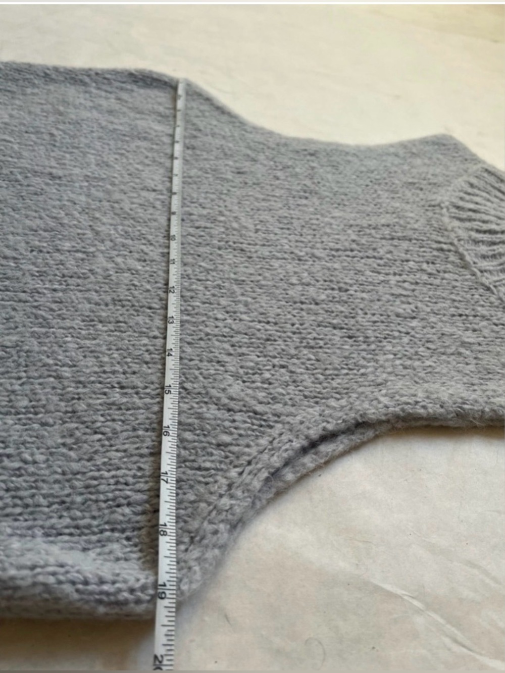 Reformation Baby  Alpaca Merino Wool Saga Knit Sweater Vest Size XL Gray Luxury - Picture 8 of 11